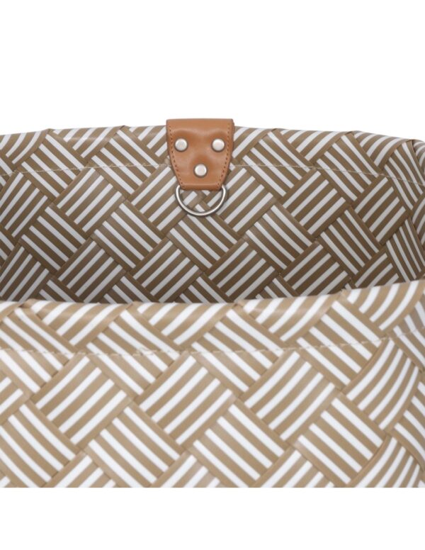 Sainte-Maxime Stripes shopper, Khaki | Handed By - Image 2