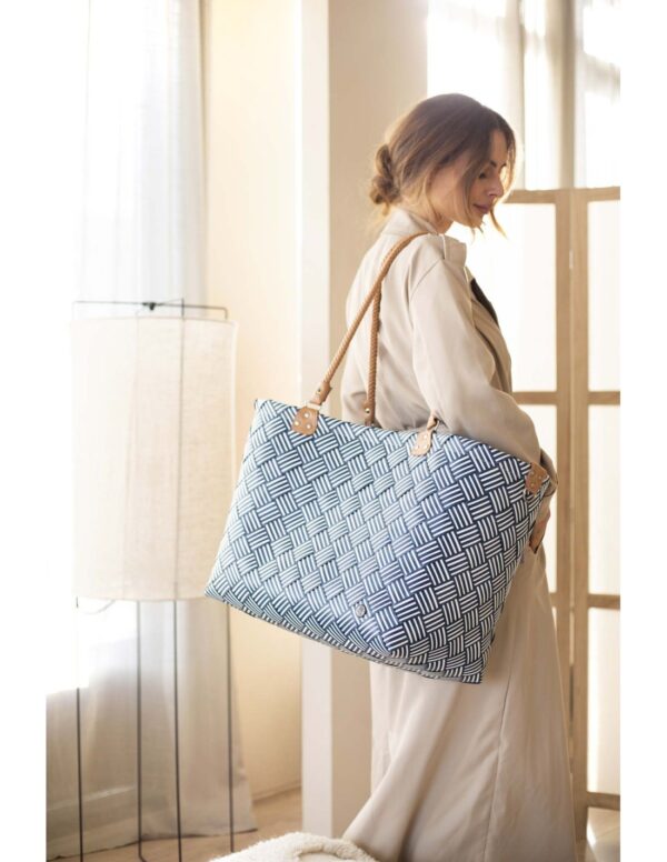 Sainte-Maxime Stripes shopper, Ocean Blue | Handed By - Image 2