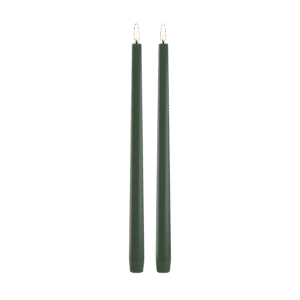 Slim Taper Candles, Olive Green | Uyuni