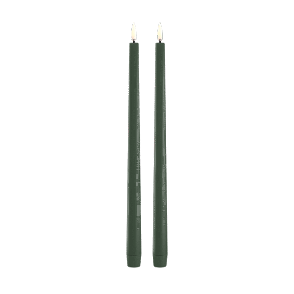 Slim Taper Candles, Olive Green | Uyuni