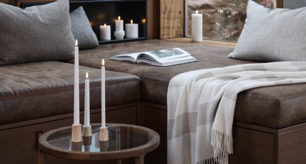 Classic Taper Candles medium, Grey | Uyuni - Image 3