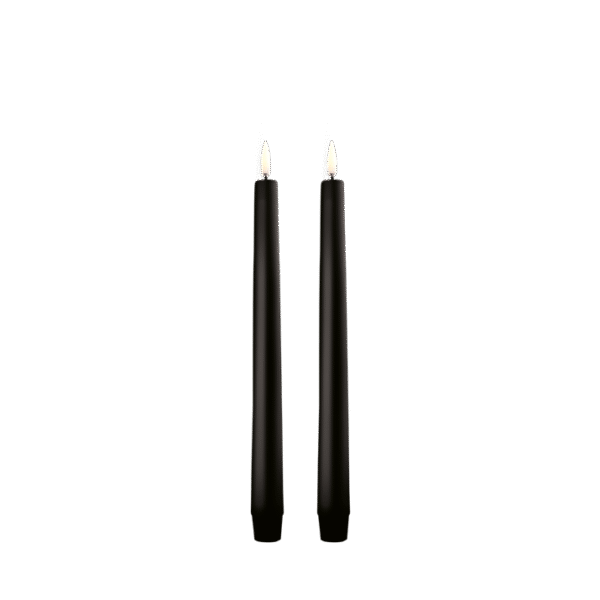 Classic Taper Candles medium, Plain Black | Uyuni
