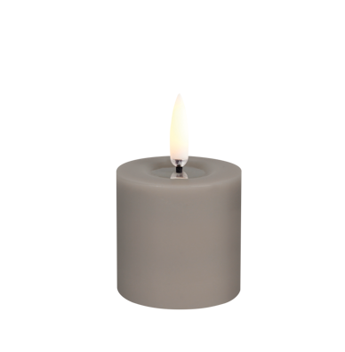 Smooth Melted Mini Pillar Candle, Sandstone | Uyuni