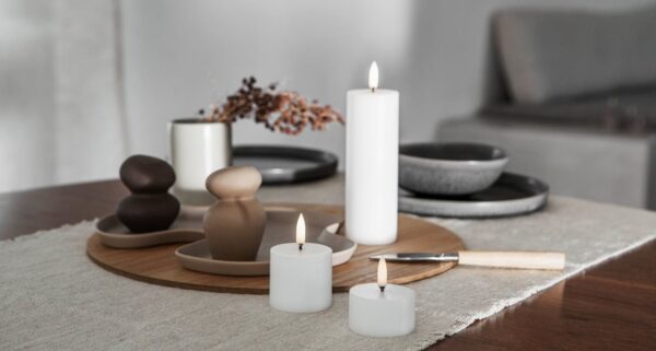Smooth Mini Pillar Candle, Nordic White | Uyuni - Image 5