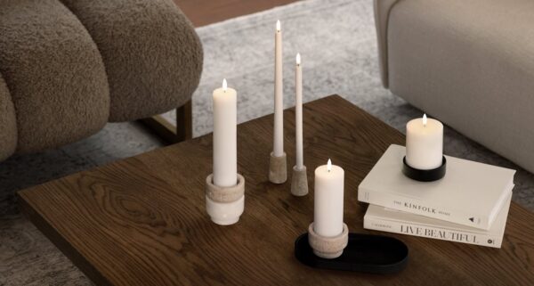 Slim Taper Candles, Nordic white | Uyuni - Image 2
