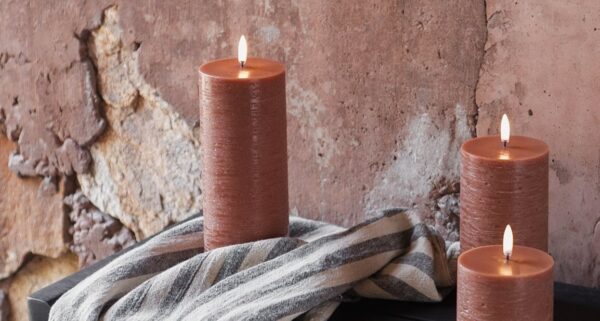 Pillar Candle Rustic, Terracotta | Uyuni - Image 3