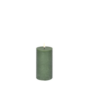 Pillar Candle Rustic, Olive Green | Uyuni