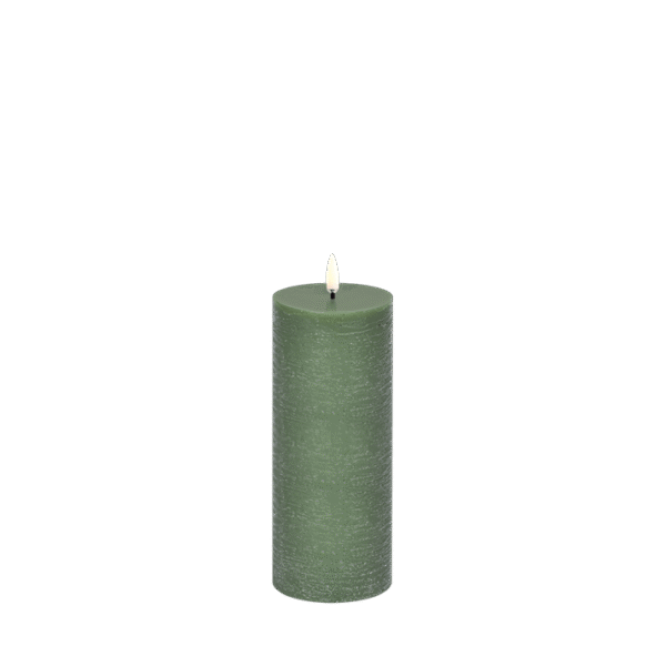 Pillar Candle Rustic, Olive Green | Uyuni - Image 2