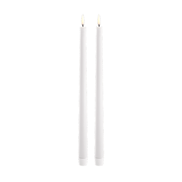 Slim Taper Candles, Nordic white | Uyuni