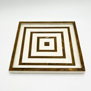 Dekorationsfad, hvid/brun | Flamant Jacques