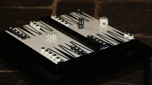 Backgammon sort/hvid | Flamant Jacques
