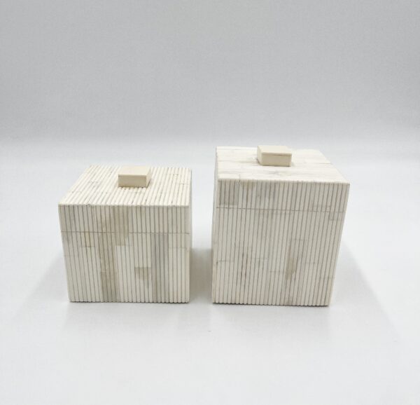 Dekorativ æske – Square Cream large | Flamant Jacques - Billede 3