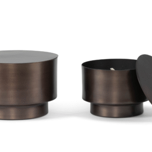 Metal udendørs lys med låg, bronze