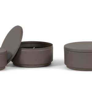 Metal udendørs lys med låg, brun