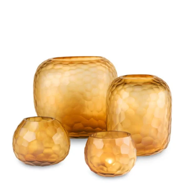 Somba Tealight mundblæst vase, Gold | GUAXS