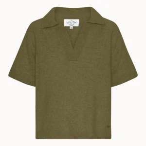 Bella polo t-shirt - Moss Green | Wuth Copenhagen