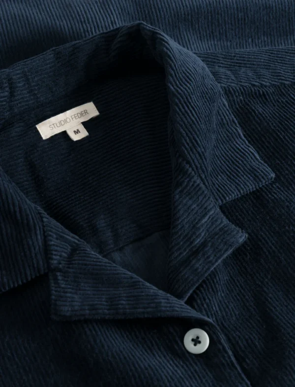 Silja fløjlsskjorte - Navy | Studio Feder - Billede 6