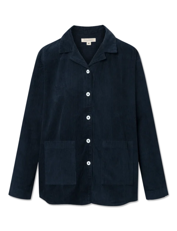 Silja fløjlsskjorte - Navy | Studio Feder - Billede 4
