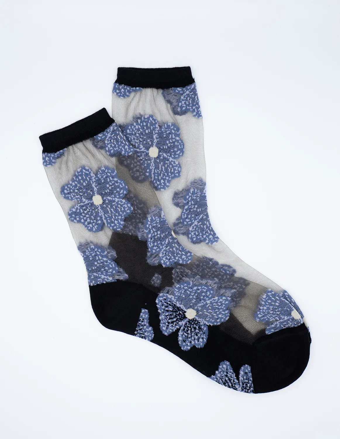 Murano Bleue, transparente strømper | Atelier St Eustaache - Billede 4