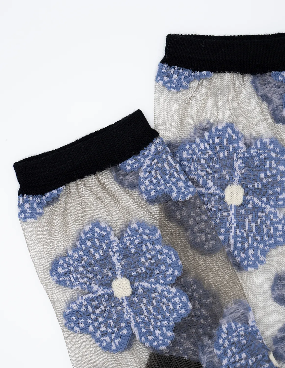 Murano Bleue, transparente strømper | Atelier St Eustaache - Billede 5