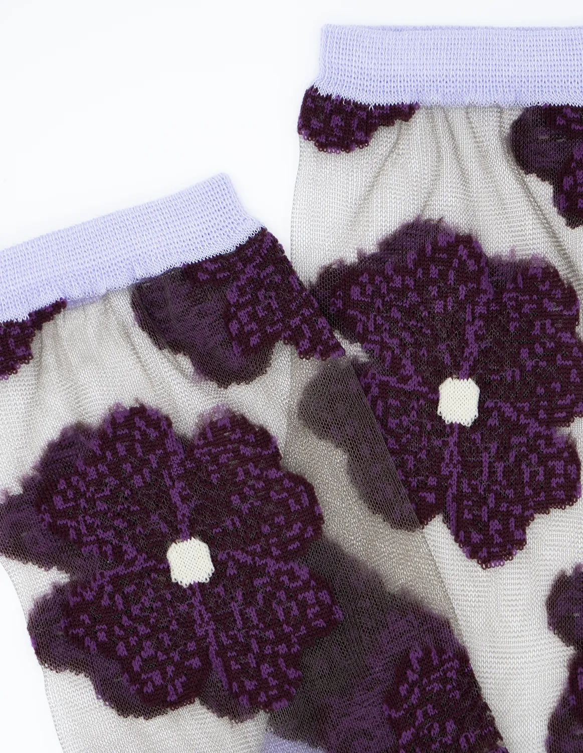 Murano Violette, transparente strømper | Atelier St Eustaache - Billede 6