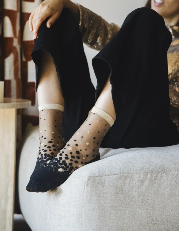 Nakameguro Gold, transparente strømper | Atelier St Eustaache - Billede 2