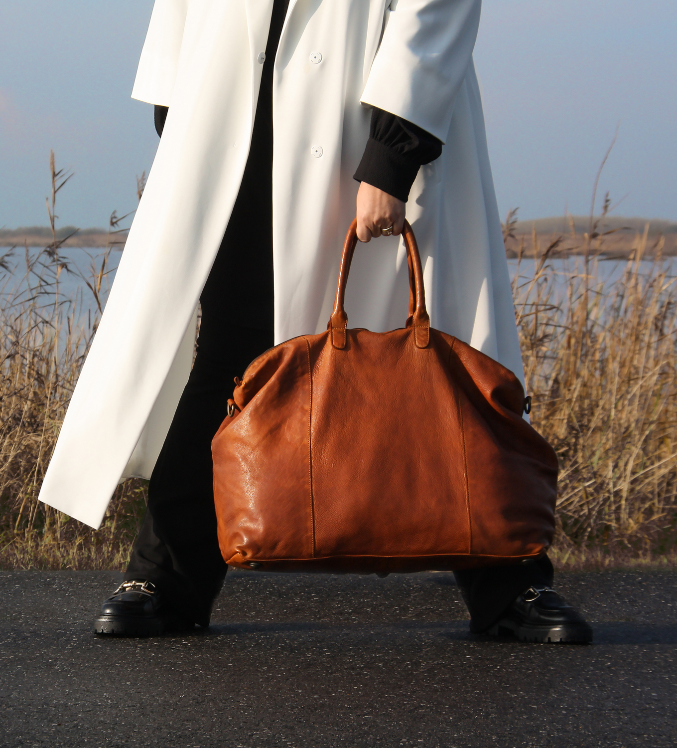 Butte lædertaske, Cognac | Montana - Billede 2