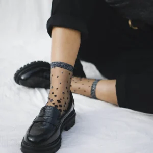 NakaMeguro Silver, transparente strømper | Atelier St Eustache,