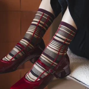 Reqins Bordeaux, transparente strømper | Atelier St Eustache