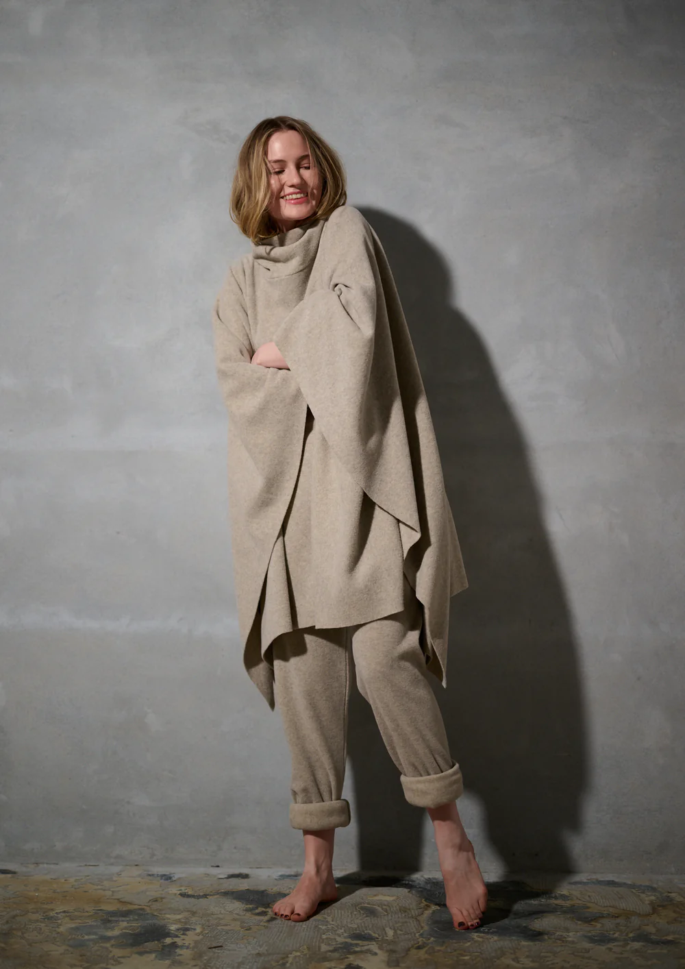 Lounge Poncho, Sand | Henriette Steffensen - Billede 4