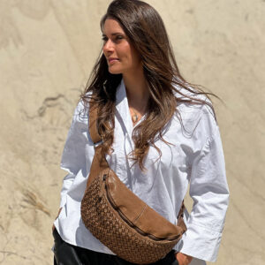 Verona fletlæder bæltetaske, Walnut | Montana